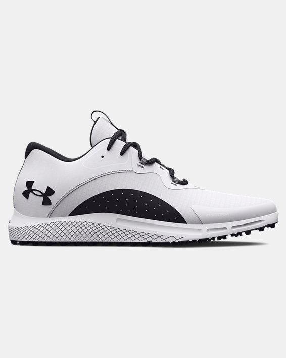 Men's UA Charged Draw 2 Spikeless Golf Shoes, White, pdpMainDesktop image number 0